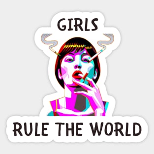 Girls rule the world feminism Sticker